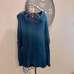 Free People Peasant Blouse Tunic Top